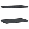vidaXL Wandschappen 2 st 50x30 cm roestvrijstaal zwart