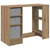 vidaXL Bureau Artisan Eiken Bewerkt hout 100 x 40 x 75 cm