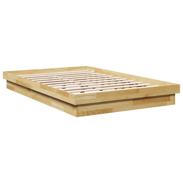 vidaXL Bedframe zonder matras 120x190 cm massief hout eiken