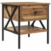 vidaXL Nachtkastje met lade 2 pcs Oud hout 40 x 42 x 45 cm