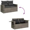 vidaXL Tuin Sofa Set met kussen met opslag 13 pcs Grijs poly rattan