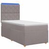 vidaXL Boxspringbed met matras met hoofdeinde Taupe 80 x 200 cm Stof