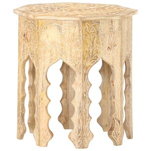 vidaXL Bijzettafel &Oslash;48 cm massief mangohout