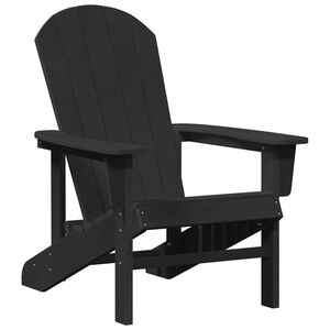 vidaXL Adirondack-stoel Zwart 82 x 74 x 92 cm HDPE