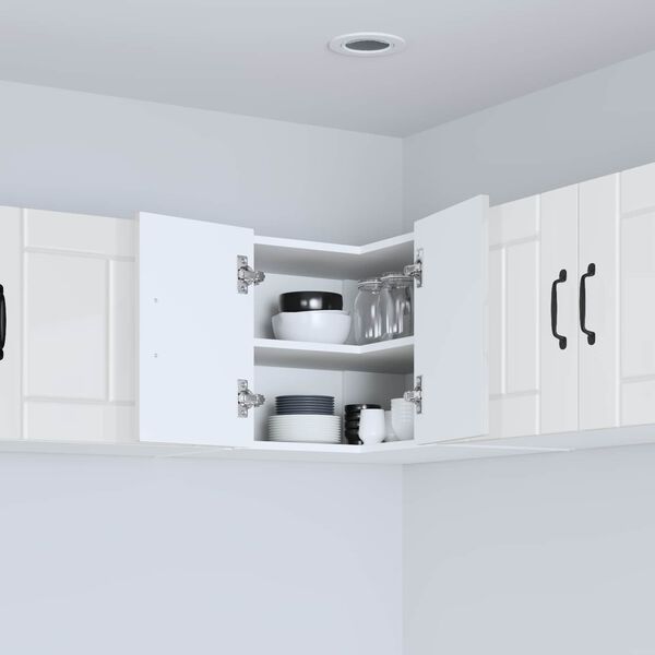 vidaXL Keukenkast Hoogglans wit 57 x 57 x 40 cm Bewerkt hout