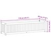 vidaXL Plantenbak 110x30x27,5 cm massief acaciahout en staal