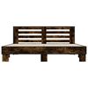 vidaXL Bedframe bewerkt hout metaal gerookt eikenkleurig 180x200 cm