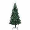 vidaXL Kunstmatig Voorverlicht Kerstboom Groen 120 cm PVC en Metaal
