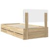 vidaXL Bedframe met lade Sonoma Eiken 100 x 200 cm Geconstrueerd hout