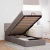 vidaXL Ottoman bed met matras en LED's 100x200 cm stof taupe