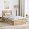 vidaXL Bedframe met hoofdeinde Sonoma 90 x 190 cm Bewerkt hout