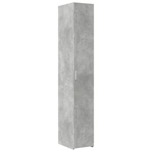 vidaXL Hoge kast 30x42,5x185 cm bewerkt hout betongrijs