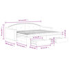 vidaXL Slaapbank met onderschuifbed en lades 90x200 cm stof taupe