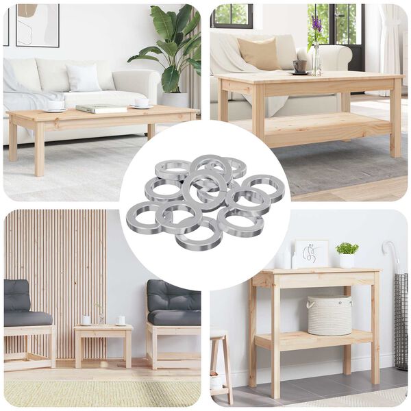 vidaXL Veer Washer 12 pcs Wit 13 x 1 mm IJzer