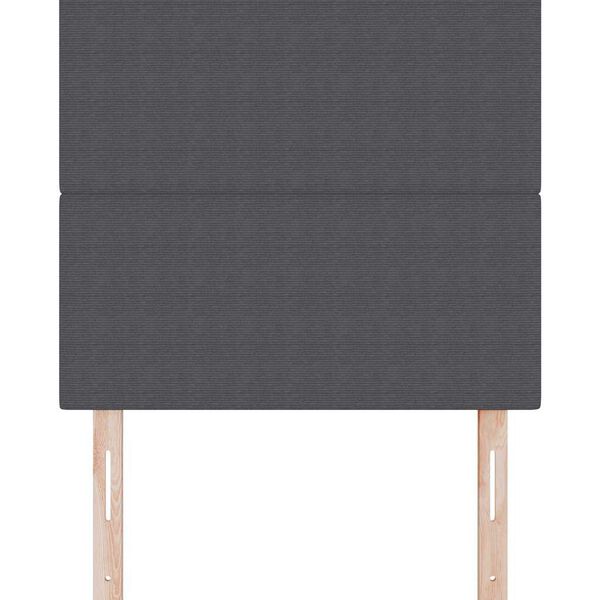 vidaXL Hoofdbord met hoofdeinde Donkergrijs 90 cm Nep Leer