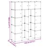 vidaXL Modulaire kast met 14 compartimenten wit 37 x 146 x 180,5 cm