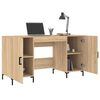 vidaXL Bureau 140x50x75 cm bewerkt hout sonoma eikenkleurig