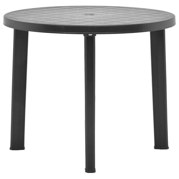 vidaXL Tuintafel 89 cm kunststof antraciet