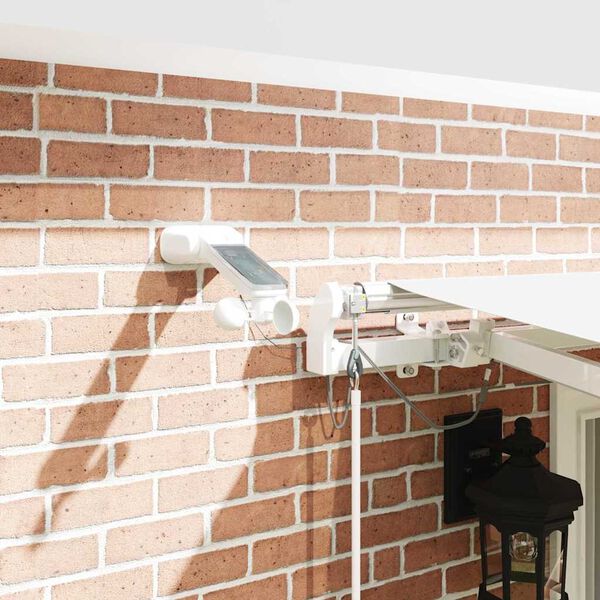 vidaXL Inklapbaar Zonnescherm Wit 400 &times; 300 cm Polyester en Metaal