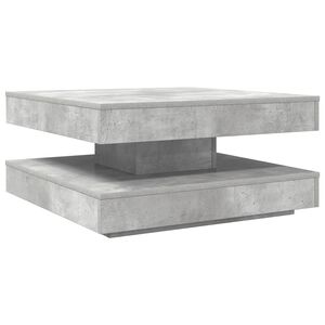 vidaXL Salontafel 360 graden draaibaar 70x70x34,5 cm betongrijs
