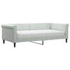 vidaXL Slaapbank met matras 90x190 cm fluweel lichtgrijs