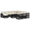vidaXL Tuinbankenset 13 st Zwart en Cream Wit poly rattan