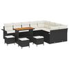 vidaXL Tuinbankenset 13 st Zwart poly rattan