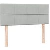 vidaXL Boxspring met matras fluweel lichtgrijs 120x220 cm
