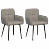 vidaXL Eettafelstoelen 2 pcs Nep Suede Leer Lichtgrijs 59x56,5x85cm