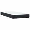 vidaXL Boxspring met matras fluweel zwart 80x220 cm