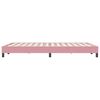 vidaXL Boxspring zonder matras fluweel roze 160x220 cm