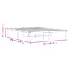 vidaXL Bedframe metaal zwart 140x190 cm
