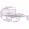 vidaXL Bedframe met Gevoerd Hoofdgedeelte Lichtgrijs 150 x 200 cm