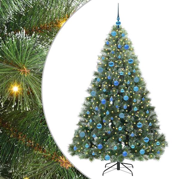 vidaXL Kunstkerstboom met 300 LED met standaard Groen 180 cm PE en PVC