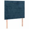 vidaXL Boxspring met matras fluweel donkerblauw 120x200 cm