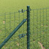 vidaXL Hek met Paal Groen 0,4 x 10 m Staal en PVC
