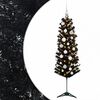 vidaXL Smalle kunstkerstboom met kerstballen 150 cm 150 LED's Warmwit
