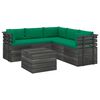vidaXL 6-delige Loungeset met kussens pallet massief grenenhout