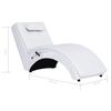 vidaXL Massage chaise longue met kussen kunstleer wit