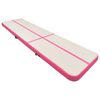 vidaXL Gymnastiekmat met pomp opblaasbaar 700x100x20 cm PVC roze