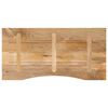 vidaXL Bureaublad met ronding 110x60x2,5 cm massief ruw mangohout