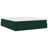 vidaXL Ottoman bed met matrassen 180x200cm fluweel donkergroen