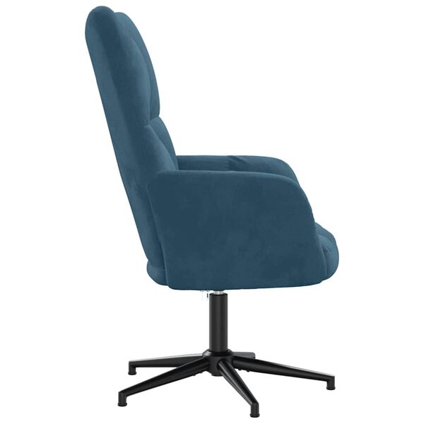 vidaXL Relaxstoel fluweel blauw