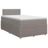 vidaXL Boxspringbed met matras met hoofdeinde Taupe 120 x 190 cm Stof