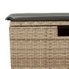 vidaXL 9-delige Loungeset met kussens poly rattan acacia beige