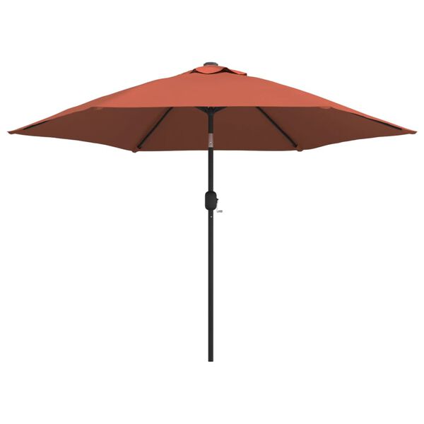 vidaXL Parasol met metalen paal 300 cm terracottakleurig
