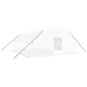 vidaXL Tuinkas met stalen frame 48 m&sup2; 8x6x2,85 m wit