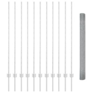 vidaXL Gelaste Draadhek met Paal 25 x 1,4 m (B x H)