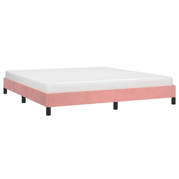 vidaXL Bedframe fluweel roze 180x200 cm