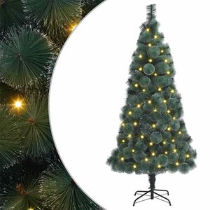 vidaXL Kunst Kerstboom met verlichting Groen 180 cm PET